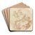 Flora with two genii by Jacob de Wit Art Drink Coaster set