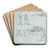 Sheet of Sketches by John Flaxman Art Drink Coaster set Sheet of Sketches by John Flaxman Art Drink Coaster set