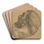 Cartoon for the Head of Saint James by Sebastiano del Piombo Art Drink Coaster set