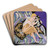 Zittende vrouw met een kat by S. Chompr Art Drink Coaster set Zittende vrouw met een kat by S. Chompr Art Drink Coaster set