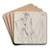 Symbolic composition with three figures by Stanisaw Ignacy Witkiewicz Art Drink Coaster set