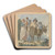 A Peasant Family with Donkey by Samuel Shelley Art Drink Coaster set