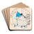 Meisje wil baby uit wieg tillen by A. Tinbergen Art Drink Coaster set