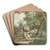 Cattle in an Orchard by Pieter Gerardus van Os Art Drink Coaster set