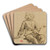 Etude de jeune homme assis tenant une tablette by Henri Leopold Lvy Art Drink Coaster set
