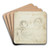 Two Putti by Guercino Art Drink Coaster set