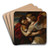 Jacob wrestling the Angel by Luca Giordano Art Drink Coaster set