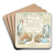 The Fox and the Crane by Walter Crane Art Drink Coaster set