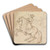 Rider on a Horse, Rearing to Left by James Seymour Art Drink Coaster set Rider on a Horse, Rearing to Left by James Seymour Art Drink Coaster set