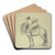 Ein Kavalier, der zu Pferde steigt by Philips Wouwerman Art Drink Coaster set