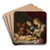 Angels Adoring The Sleeping Christ by Jacques Stella Art Drink Coaster set