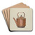 Copper Tea Kettle by Isabella Ruth Doerfler Art Drink Coaster set Copper Tea Kettle by Isabella Ruth Doerfler Art Drink Coaster set