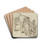 Covered cart by Jan Brueghel The Elder Drink Coasters - set of 4