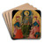 Saint Lawrence Enthroned with Saints and Donors by Filippo Lippi Art Drink Coaster set