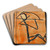 Strichmnnchen mit Bogen by Egon Schiele Art Drink Coaster set Strichmnnchen mit Bogen by Egon Schiele Art Drink Coaster set