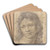 The Head of a Young Boy Crowned with Laurel by Lorenzo di Credi Art Drink Coaster set