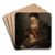 Old Man Asleep by Abraham Van Dijck Art Drink Coaster set