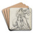 Niobe and Her Daughter by Jacques Louis David Art Drink Coaster set