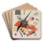 Orange by Wassily Kandinsky Art Drink Coaster set