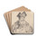 Old Man with a Divided Fur Cap by Rembrandt van Rijn Drink Coasters - set of 4