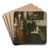 Moder skal lse Kunstnerens hustru og barn by Viggo Johansen Art Drink Coaster set