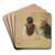 Bondedreng og syende bondepige. Studie by Joakim Skovgaard Art Drink Coaster set