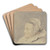 Head of an old woman by Jan Lievens Art Drink Coaster set
