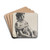 Woman in Court Dress by Adolph von Menzel Drink Coasters - set of 4