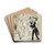 Cartoon illustration by James Montgomery Flagg Drink Coasters - set of 4