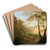 Landscape with Resting Travellers and Oxcart by Jan Both Art Drink Coaster set