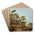 Landscape with the ruins of the Temple of Minerva Medica in Rome by Jean-Baptiste Pillement Art Drink Coaster set Landscape with the ruins of the Temple of Minerva Medica in Rome by Jean-Baptiste Pillement Art Drink Coaster set