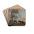 Pasture with Horses and Cattle by Adriaen van de Velde Drink Coasters - set of 4