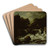 Mountainous Landscape with Waterfall by Jacob van Ruisdael Art Drink Coaster set