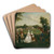 Thomas Lister and Family at Gisburne Park by Arthur Devis Art Drink Coaster set