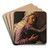 Old Woman Reading by Jan Lievens Art Drink Coaster set