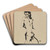 Male nude (Self-portrait) by Egon Schiele Art Drink Coaster set
