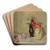 Zinnias by William Nicholson Art Drink Coaster set