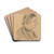Man in Profile by Gustav Wentzel Drink Coasters - set of 4