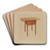 Shaker Table by Alfred H. Smith Art Drink Coaster set Shaker Table by Alfred H. Smith Art Drink Coaster set
