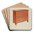 Shaker Chest with Drawer by Alfred H. Smith Art Drink Coaster set
