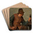 A peasant smoking by Adriaen van Ostade Art Drink Coaster set
