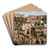 View of the interior of the Colosseum by Christoffer Wilhelm Eckersberg Art Drink Coaster set