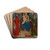 The Madonna and Child with Saint James and Saint Lucy by Girolamo Denti Drink Coasters - set of 4