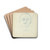 Self-Portrait by Edvard Munch Drink Coasters - set of 4