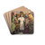 The boy Jesus in the temple by Stecher Litho. Co Drink Coasters - set of 4