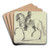 Ein Piqueur zu Pferde by Johannes Vinkeles Art Drink Coaster set