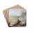 Landing a Boat by Philips Wouwerman Drink Coasters - set of 4 Landing a Boat by Philips Wouwerman Drink Coasters - set of 4