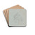 Rider on Horseback and Figure Leading the Horse by Nicaise De Keyser Drink Coasters - set of 4
