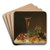 Still Life with Tall Champagne Glass on a Marble Top by Johann Wilhelm Preyer Art Drink Coaster set