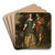Young Couple in Shepherd's Costumes by Gerbrand van den Eeckhout Art Drink Coaster set